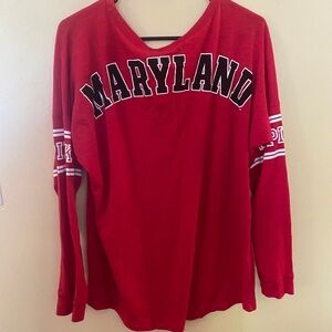 University of Maryland Spirit Jersey Victoria Secret Pink Shirt Size Medium